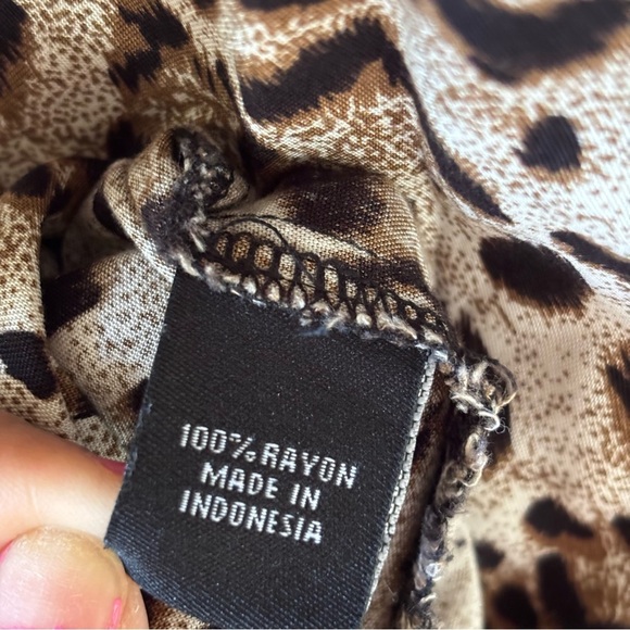 MSK Brown and Black Notched Collar Shirt Dress - Picture 7 of 9